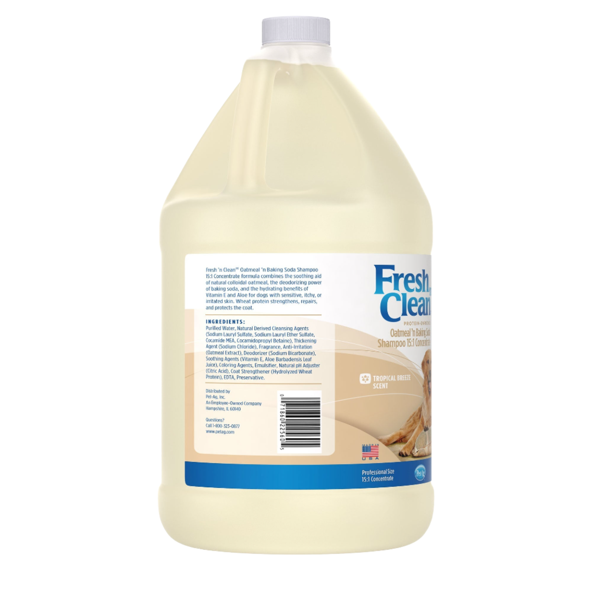 Oatmeal n Baking Soda Shampoo Tropical Breeze Scent 15 1 Concentrate Gallon by Fresh n Clean