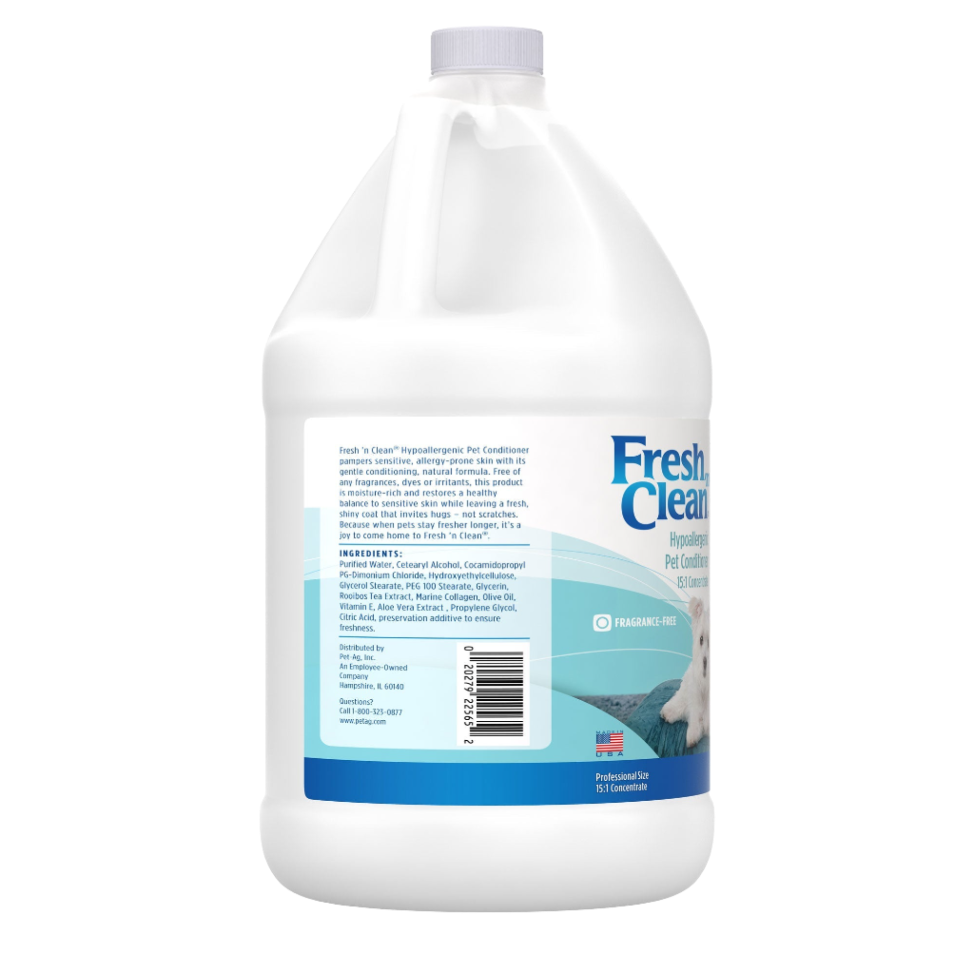 Hypoallergenic Pet Conditioner 15:1 Concentrate Gallon by Fresh 'n Clean