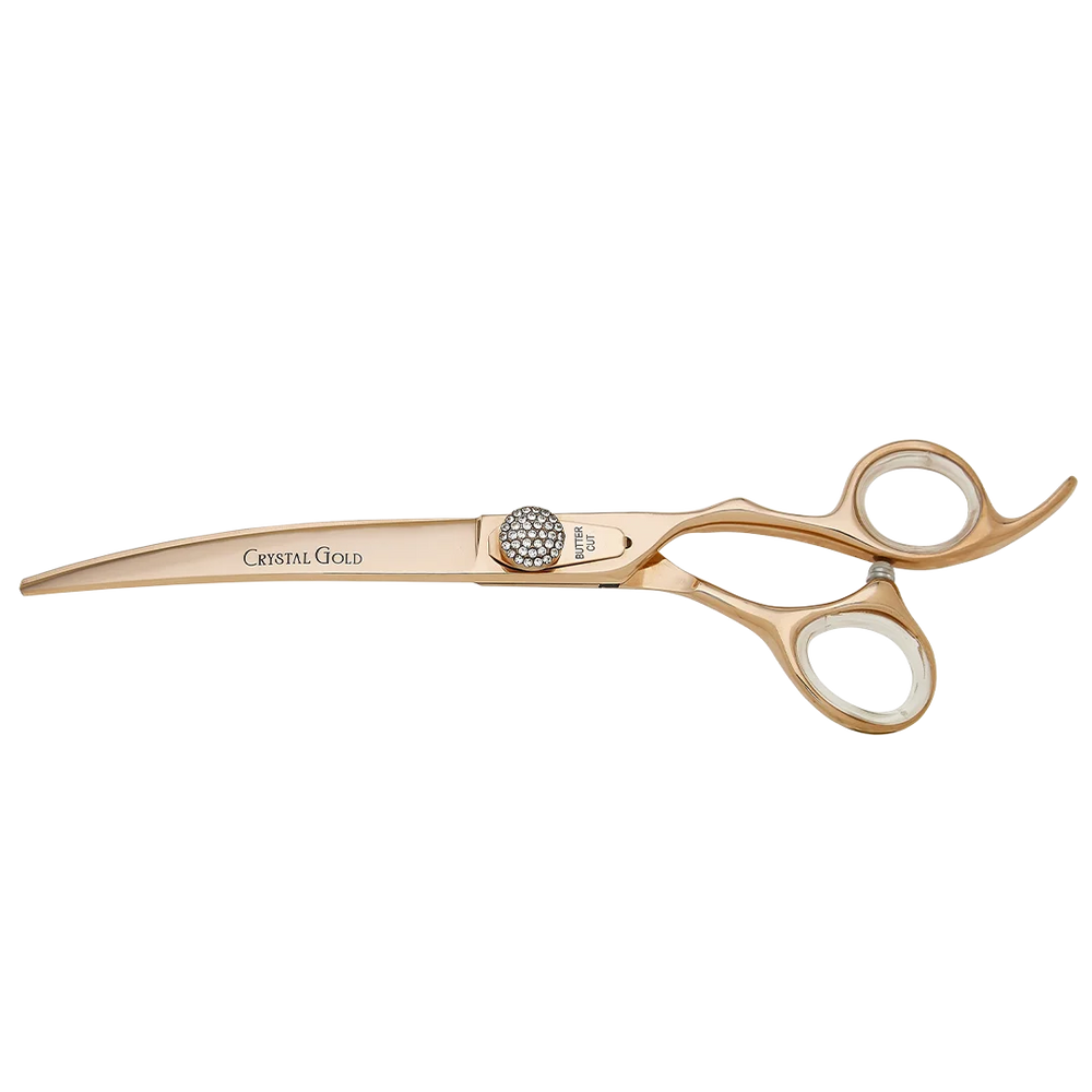 Crystal Gold Cobalt 7.5" Curve Shear by Geib