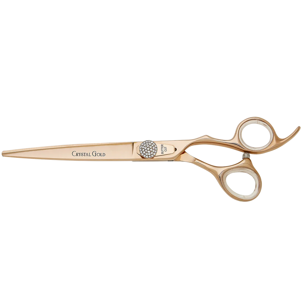 Crystal Gold Cobalt 7.5" Straight Shear by Geib