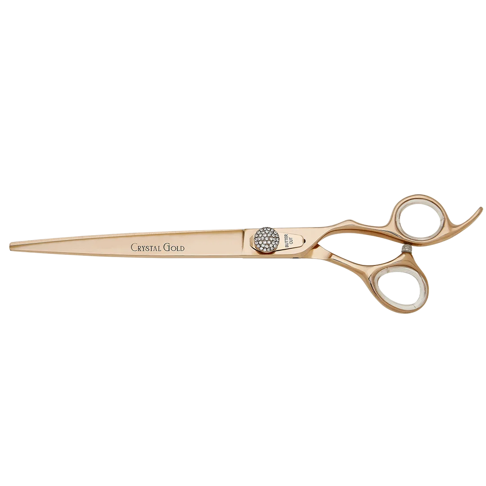 Crystal Gold Cobalt 8.5" Straight Shear by Geib