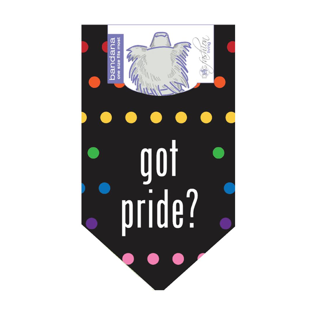 Cute Dog Fashion Living Got Pride Dog Bandana