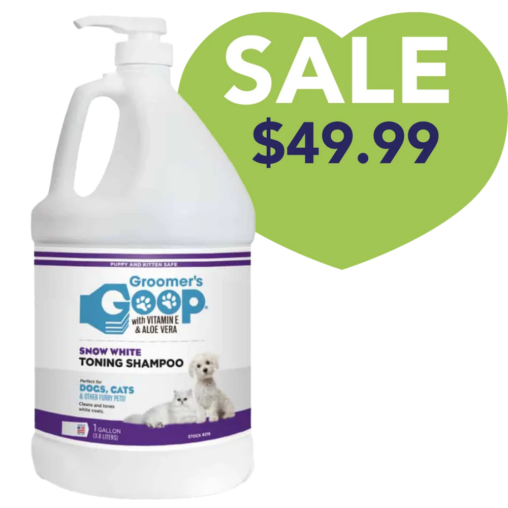 Snow White Toner Shampoo Gallon by Groomer's Goop