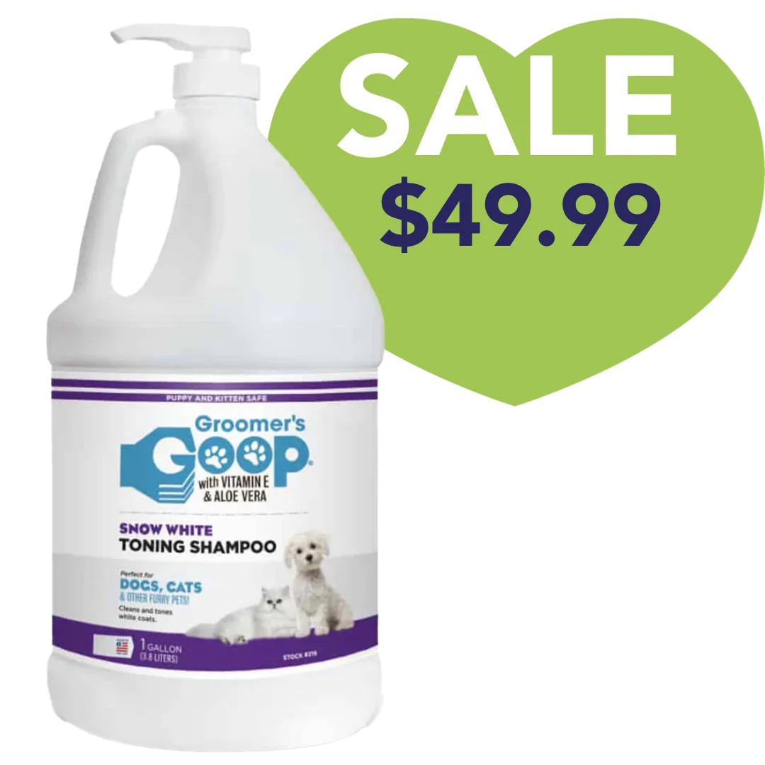 Snow White Toner Shampoo Gallon by Groomer's Goop