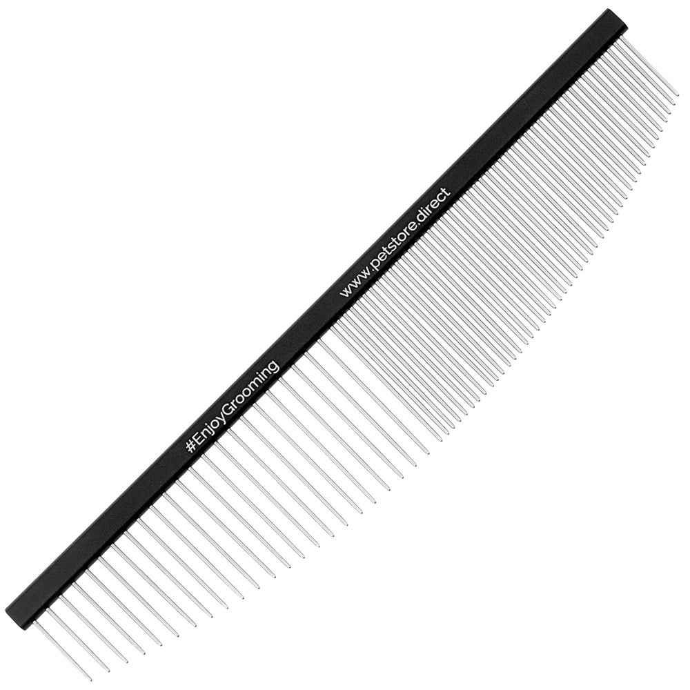 6.5" 50/50 Black Half-Moon Comb by PetStore.Direct