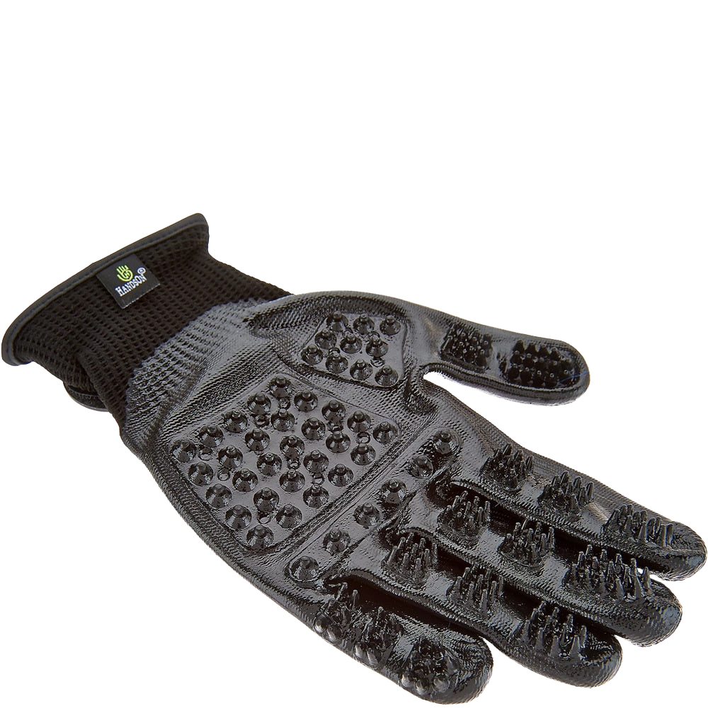 Extra-Large Black Deshedding Gloves by HandsOn Gloves