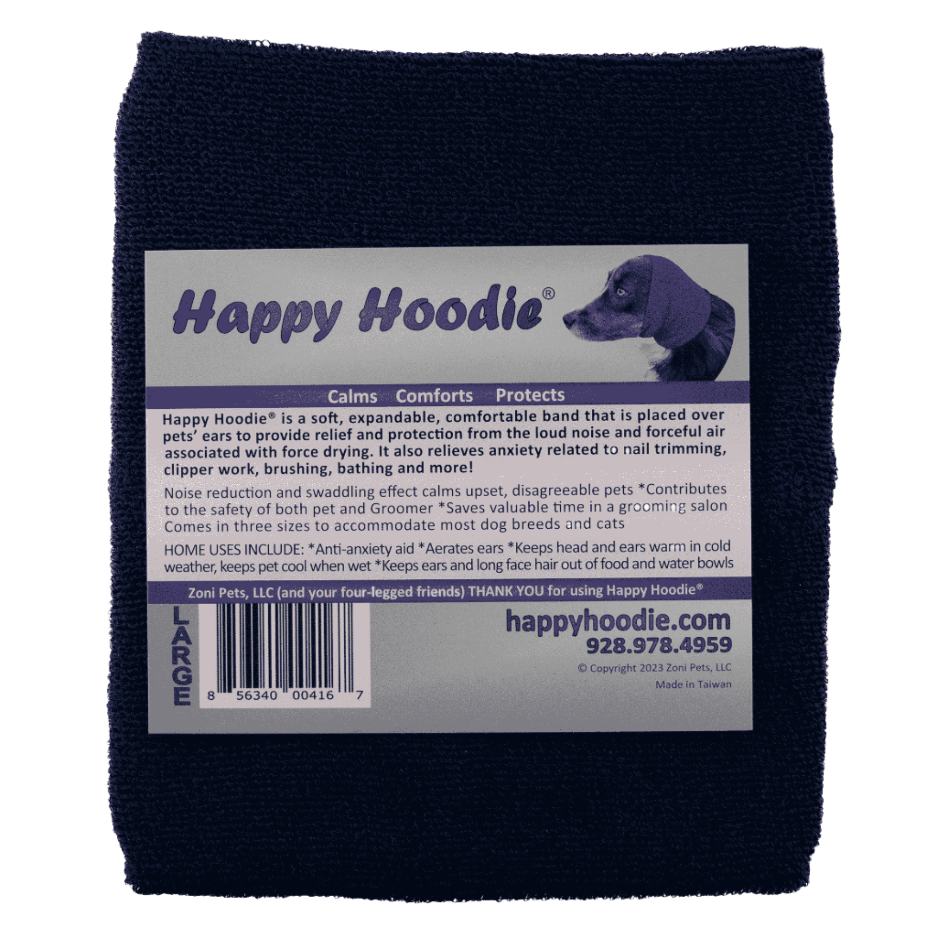 Happy Hoodie Medium/Large Blue