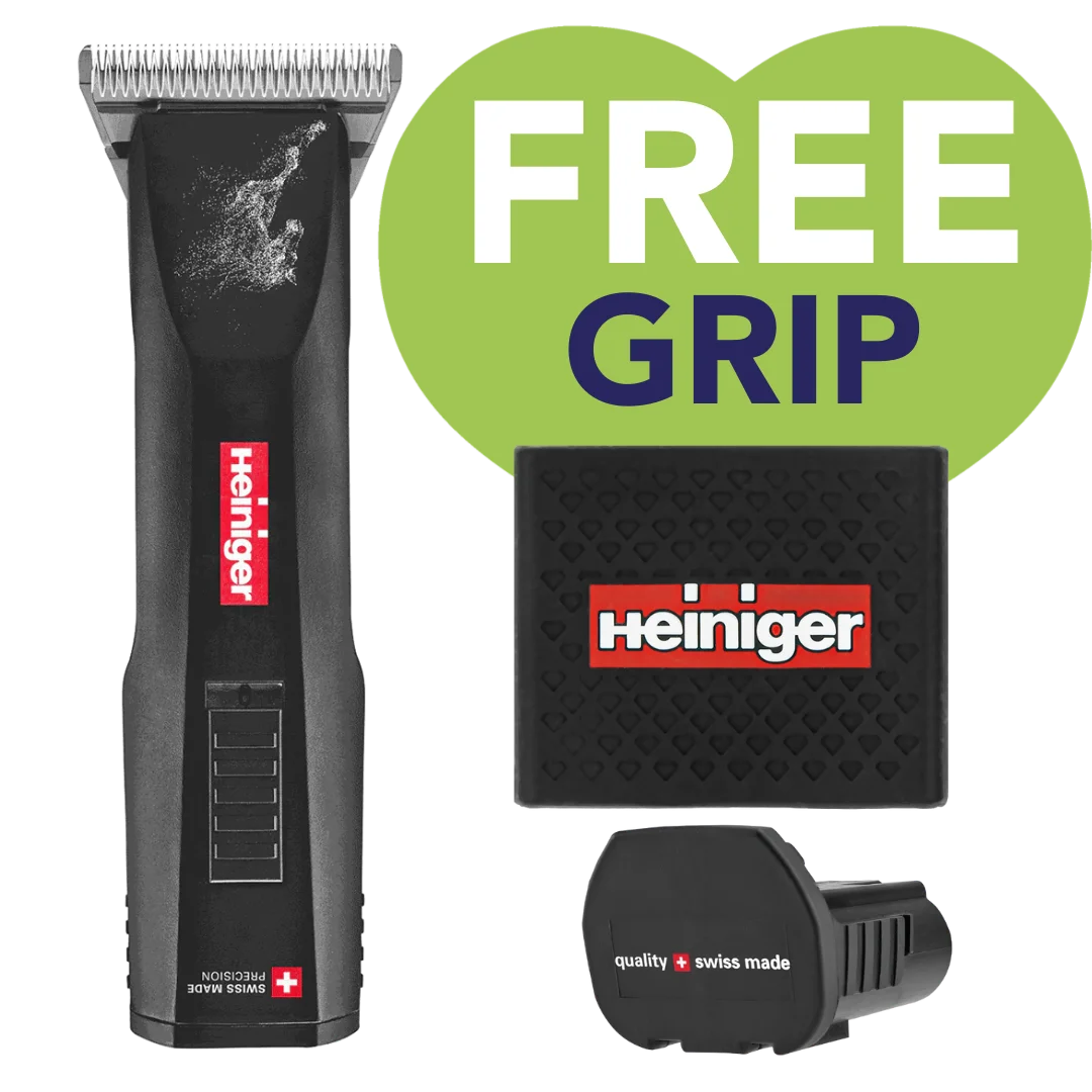 Horse Saphir Cordless Clipper One Battery with Free Clipper Grip by Heiniger