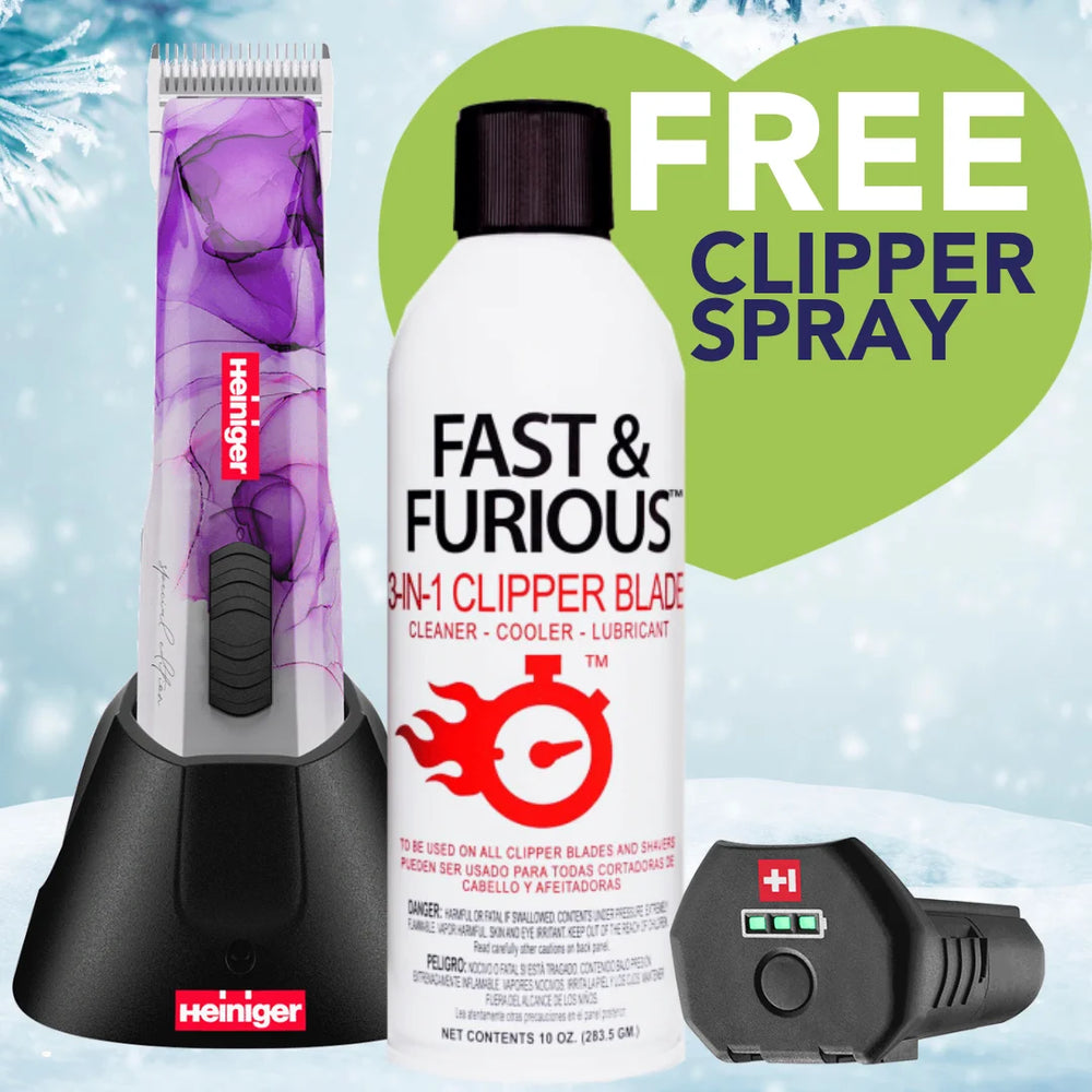 Special Edition Opal Cordless Clipper one battery with FREE Fast & Furious Spray by Heiniger