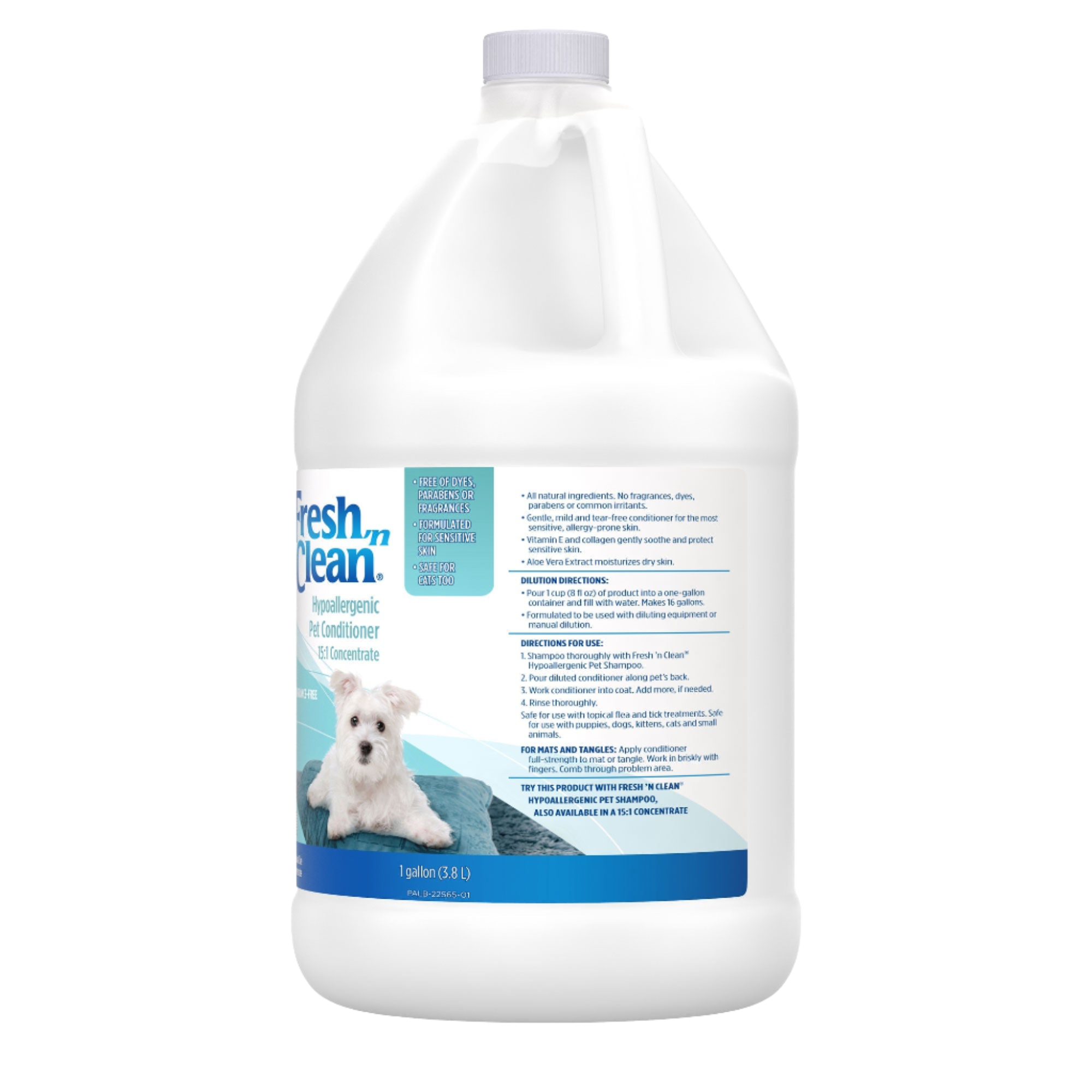 Hypoallergenic Pet Conditioner 15:1 Concentrate Gallon by Fresh 'n Clean