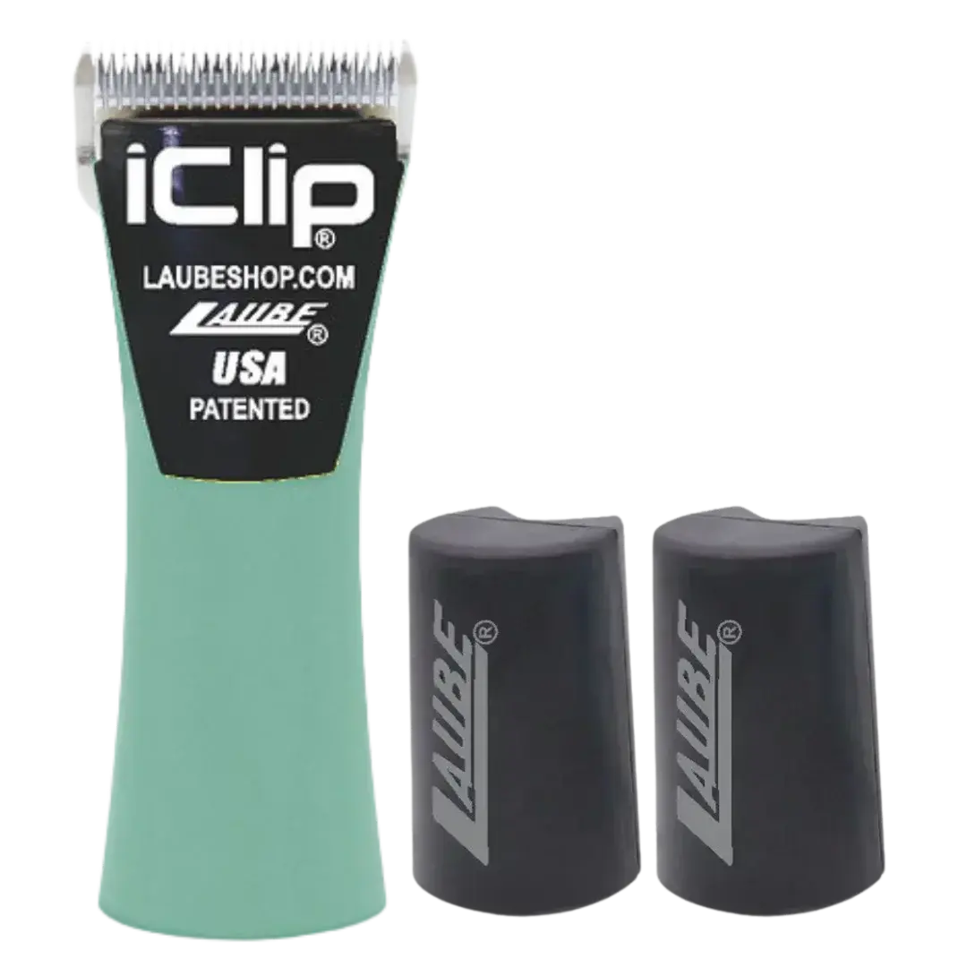 iClip Cordless 2 Speed Clipper Green with Two Batteries by Laube