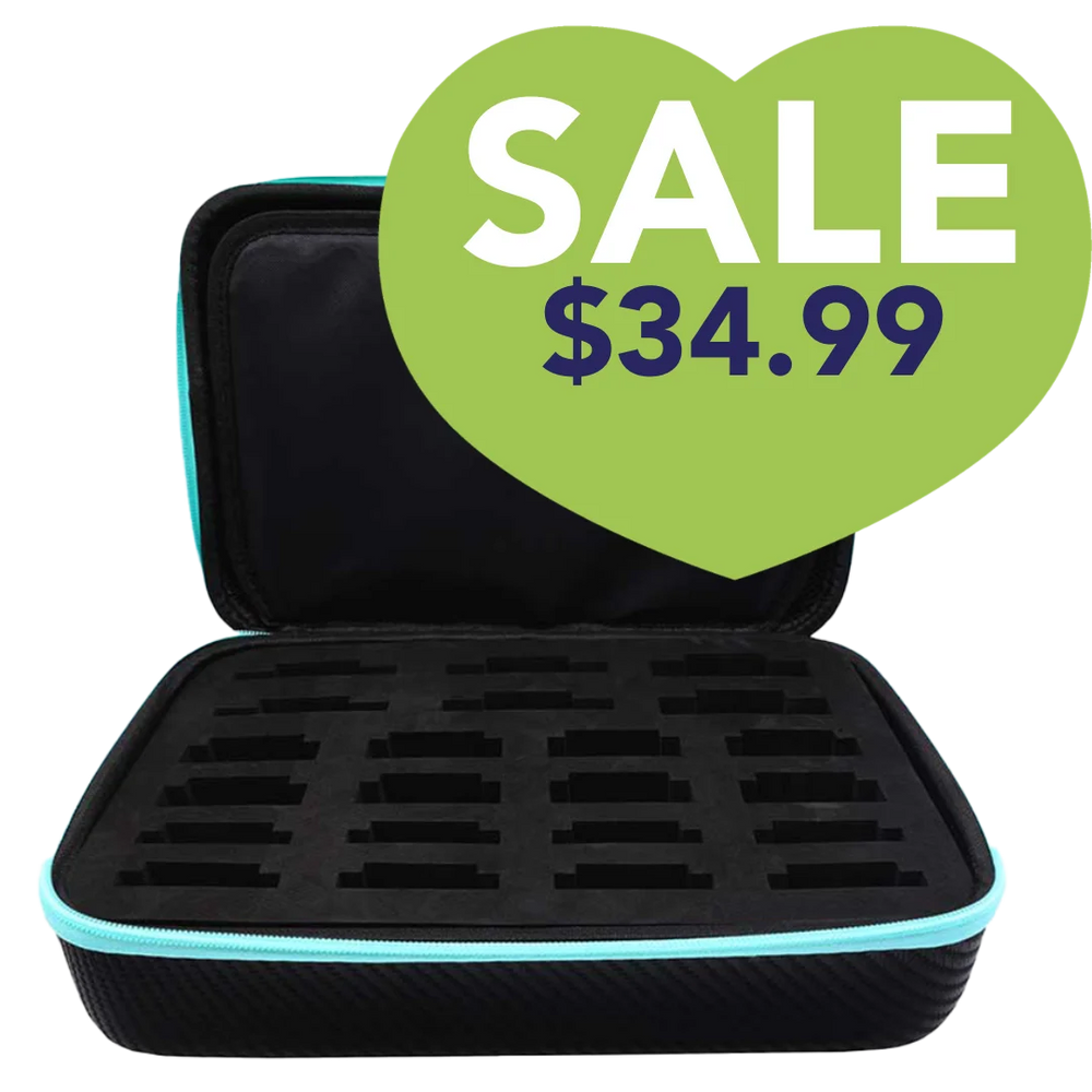 Blade Storage Case Teal-Holds 22 Blades by Joyzze