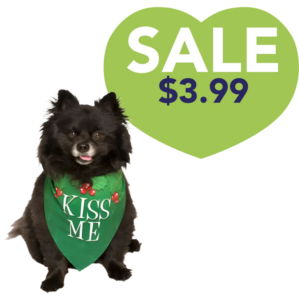 Dog Fashion Living Kiss Me Holiday Dog Bandana