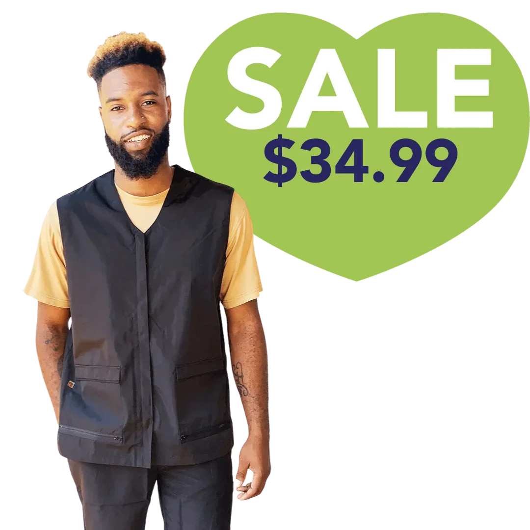 Men's Black Waterproof Vest by Ladybird Line