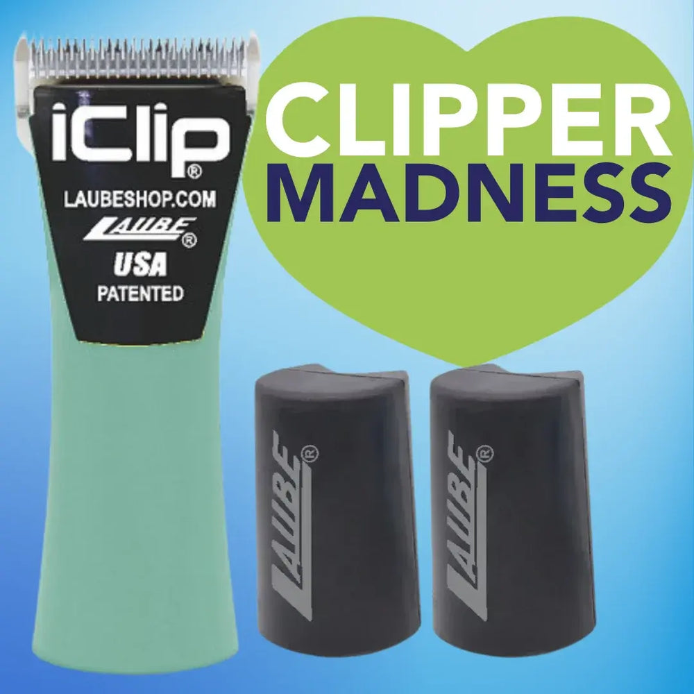 iClip Cordless 2 Speed Clipper Green with Two Batteries by Laube