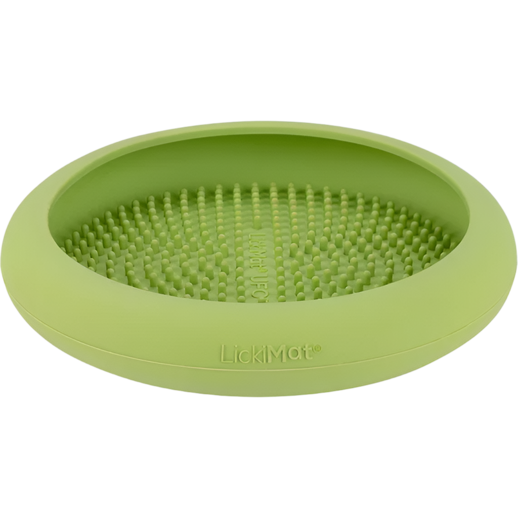 UFO Slow Feeder Dog Bowl Green by LickiMat