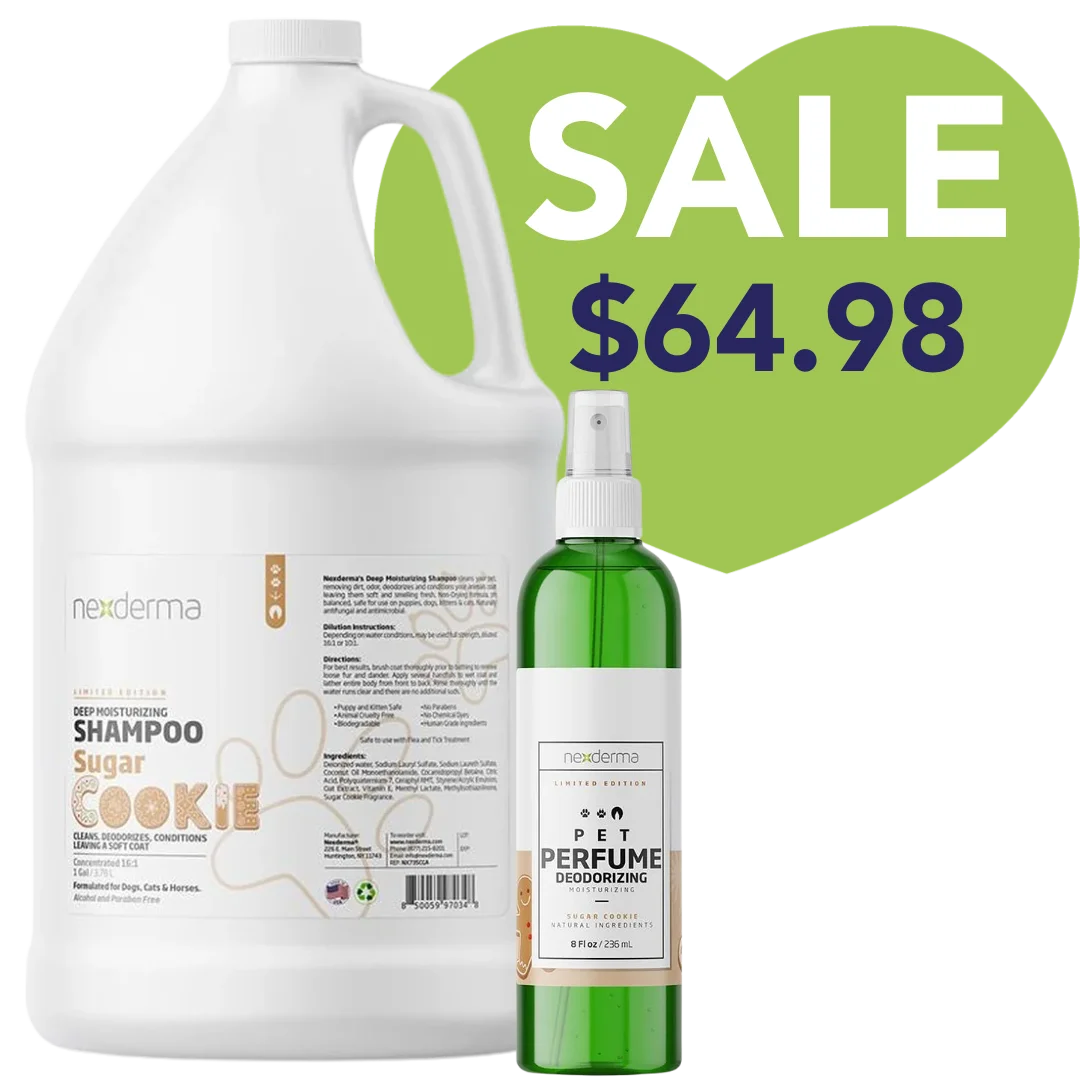 Bundle of Sugar Cookie Deep Moisturizing Shampoo Gallon With Cologne 8oz by Nexderma