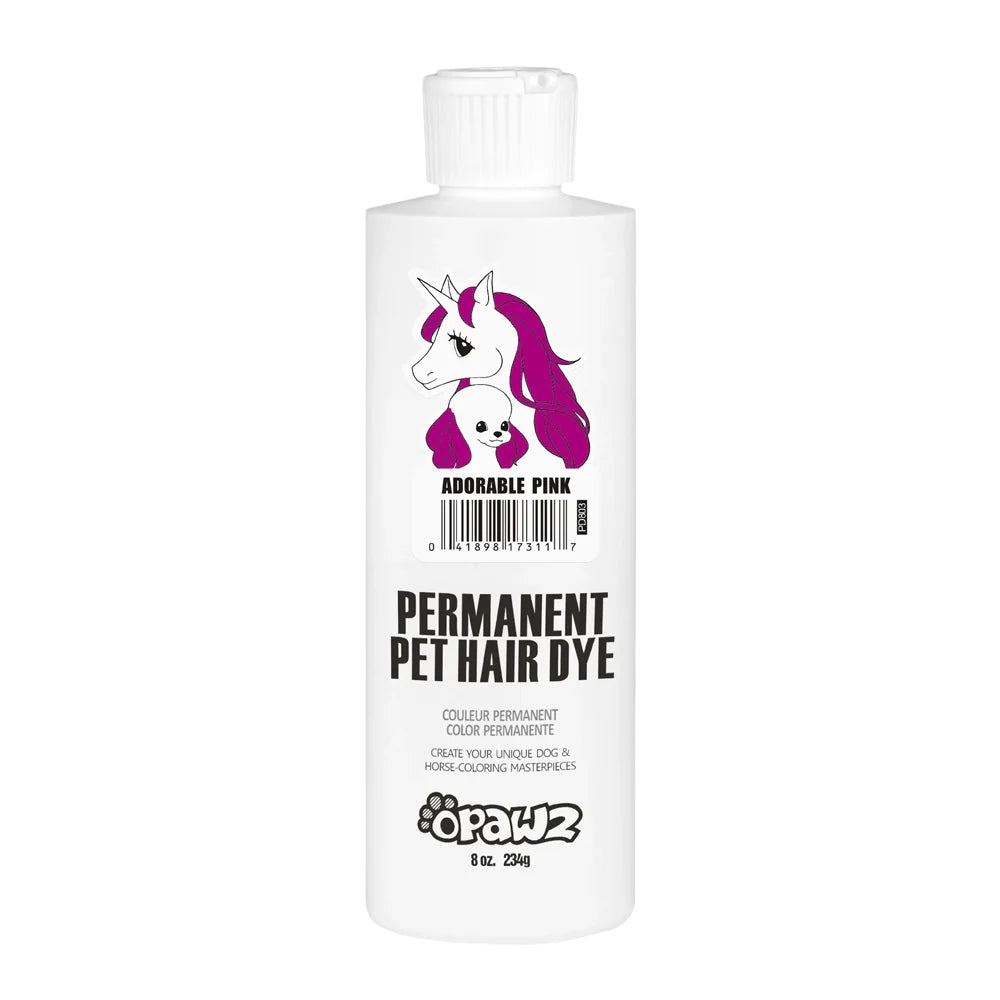 Permanent Dog Hair Dye Adorable Pink 8oz by Opawz