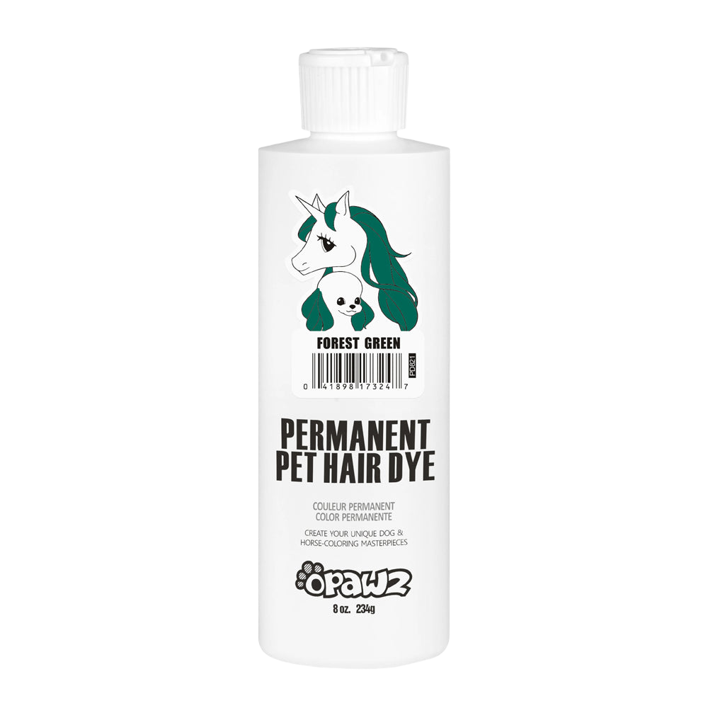 Permanent Dog Hair Dye Forest Green 8oz by Opawz