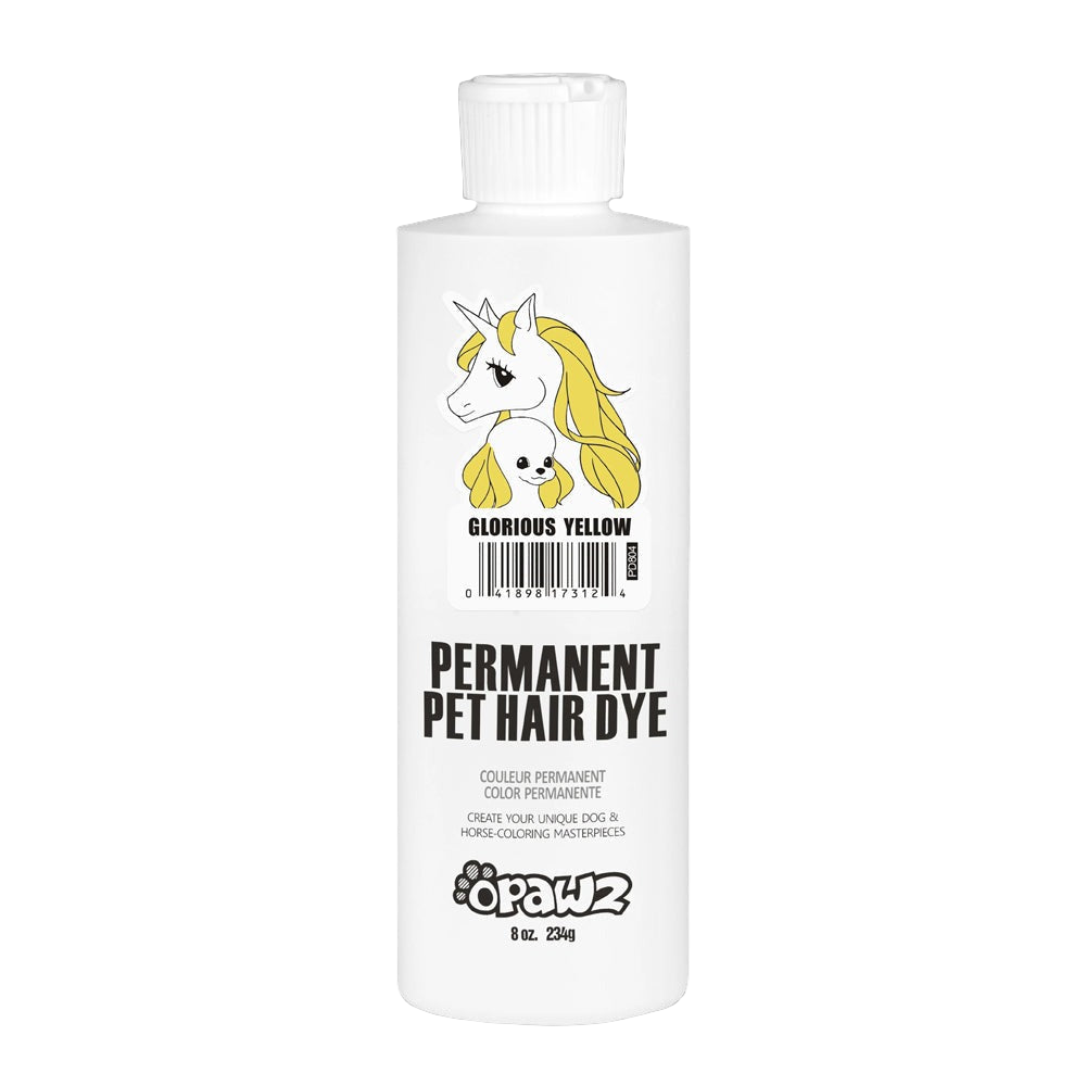 Permanent Dog Hair Dye Glorious Yellow 8oz by Opawz