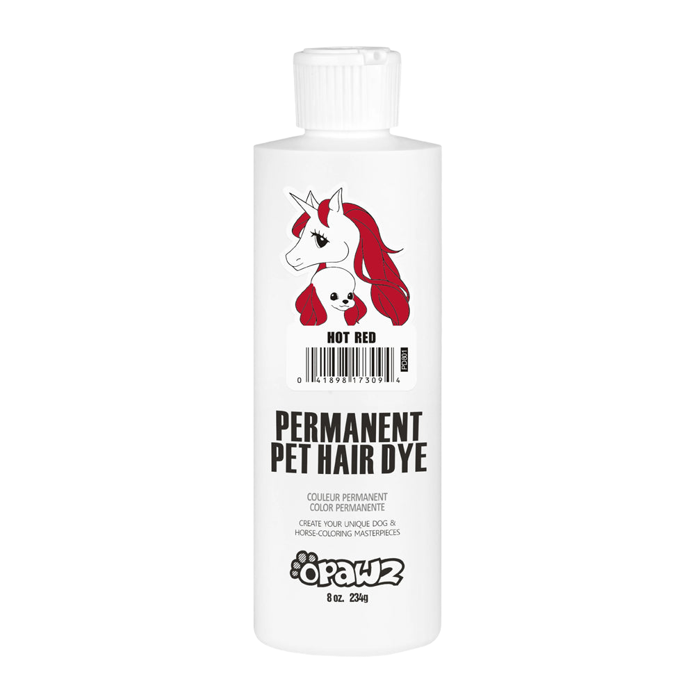 Permanent Dog Hair Dye Hot Red 8oz by Opawz