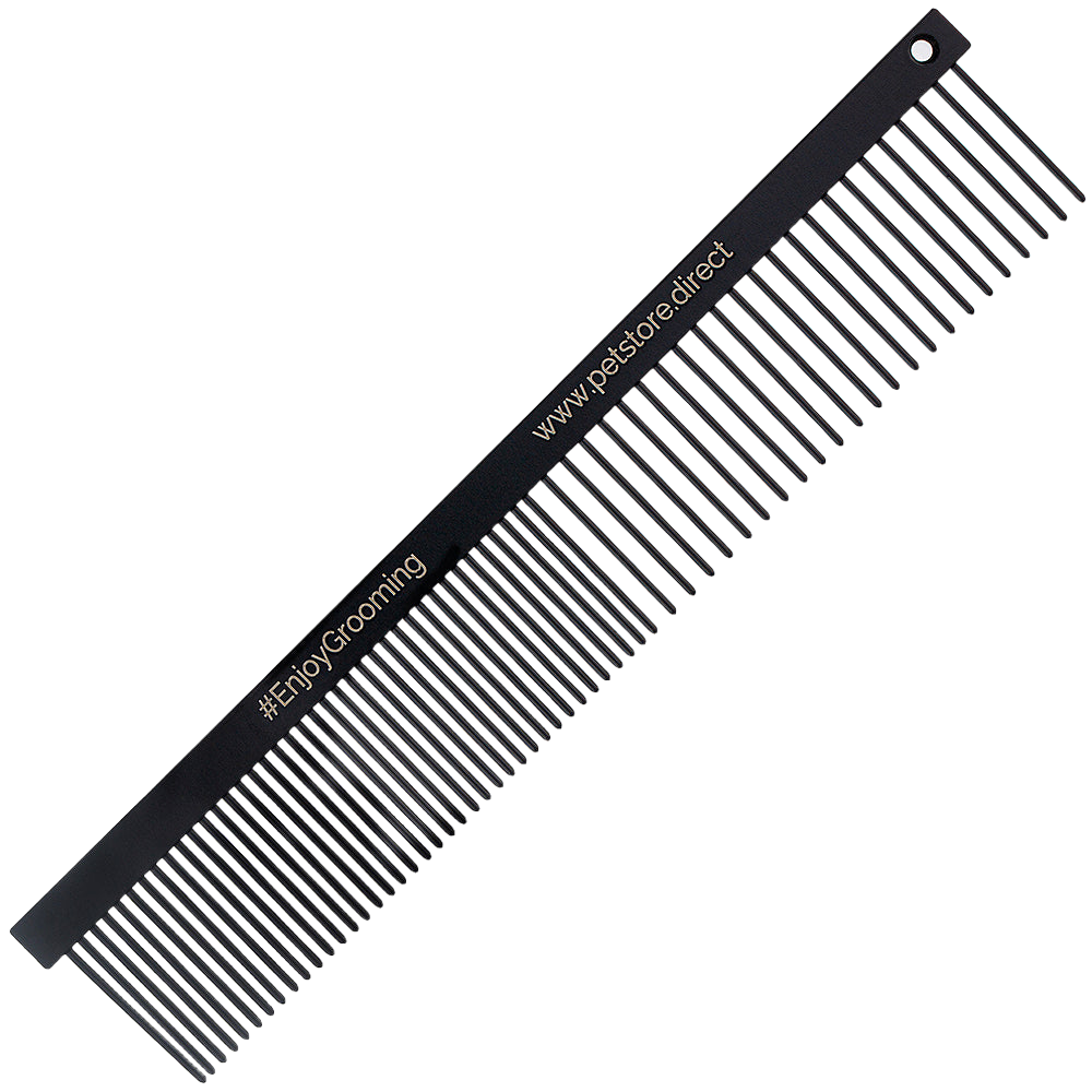 7.5" Black Premium 50/50 Comb by PetStore.Direct