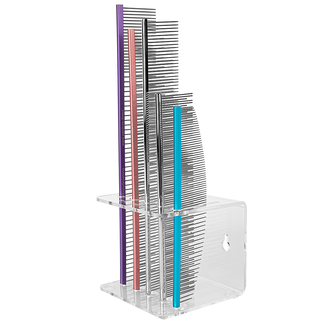 Comb Holder 5 For Wall and Table Clear by PetStore.Direct