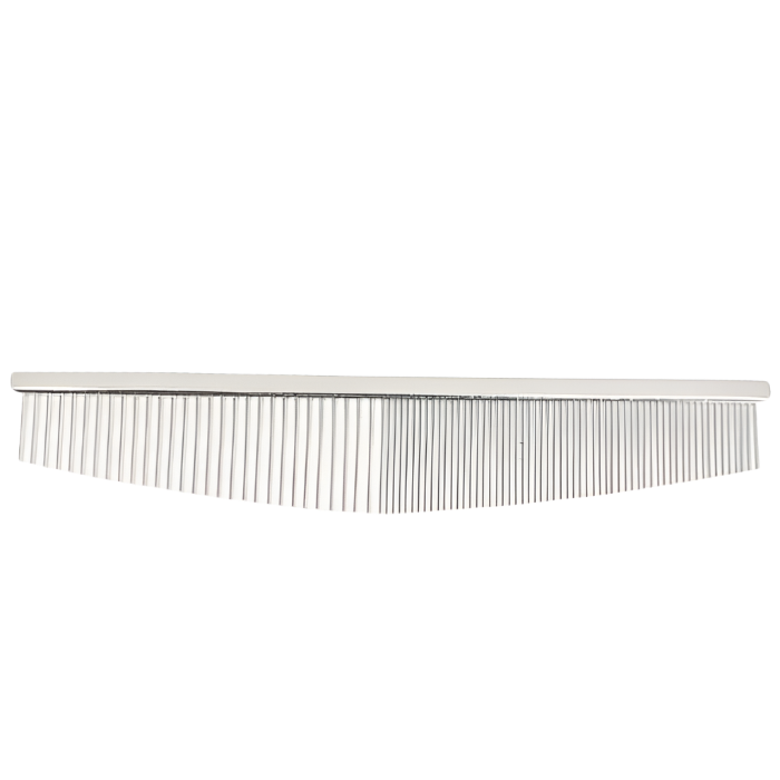 7.5" Stainless Steel 50/50 Half-Moon Comb by PetStore.Direct