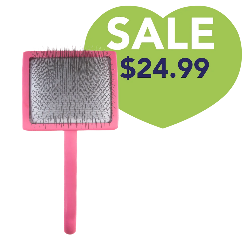 Large Curved Pink Dematting Brush by PetStore.Direct