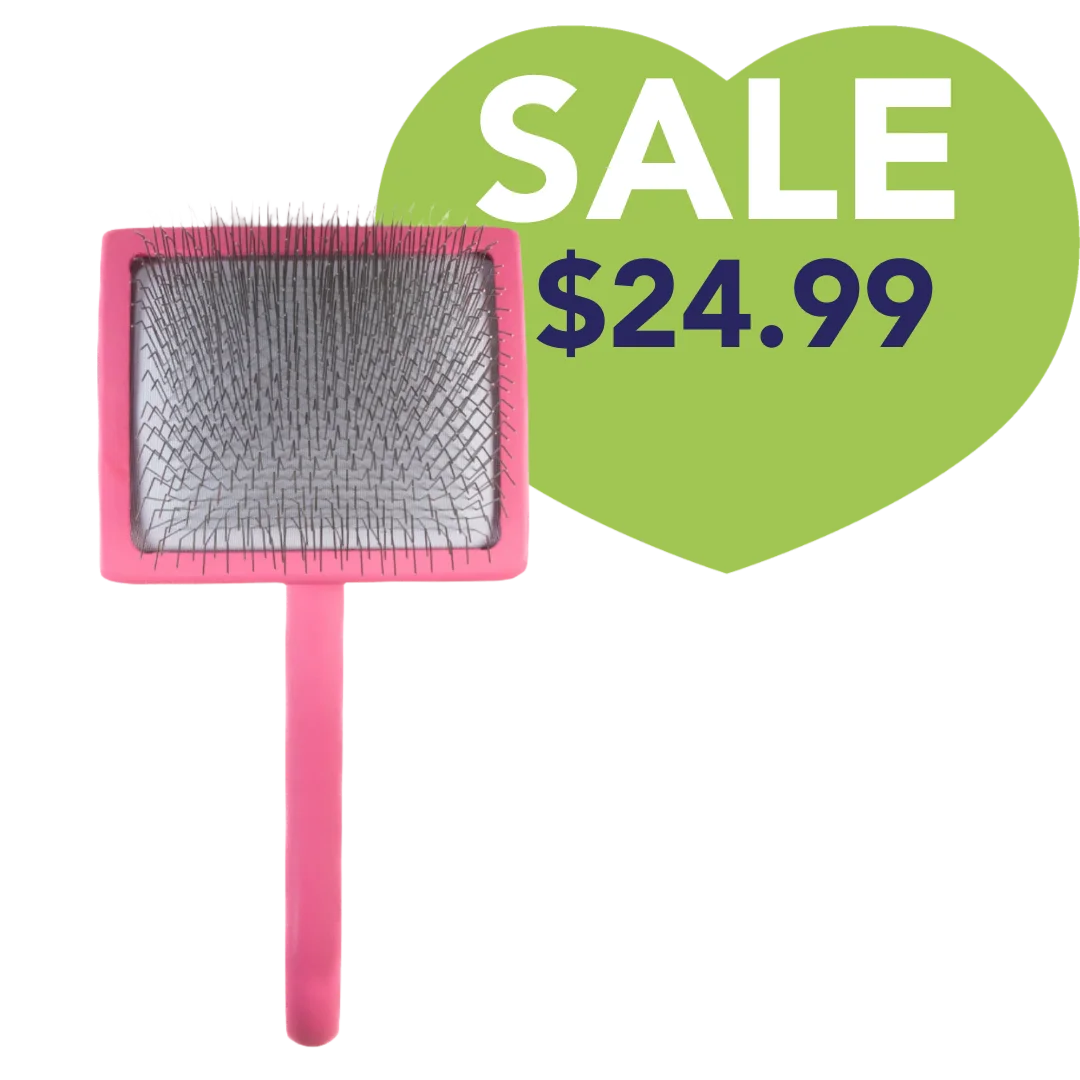 Large Curved Pink Dematting Brush by PetStore.Direct