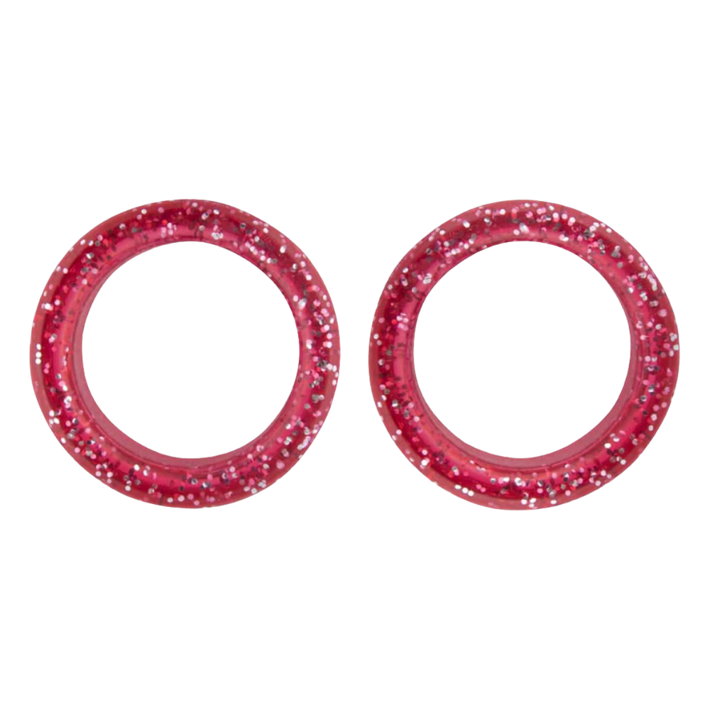 Pack of 2 Premium Scissor Finger Ring Inserts in Red Sparkles by PetStore.Direct