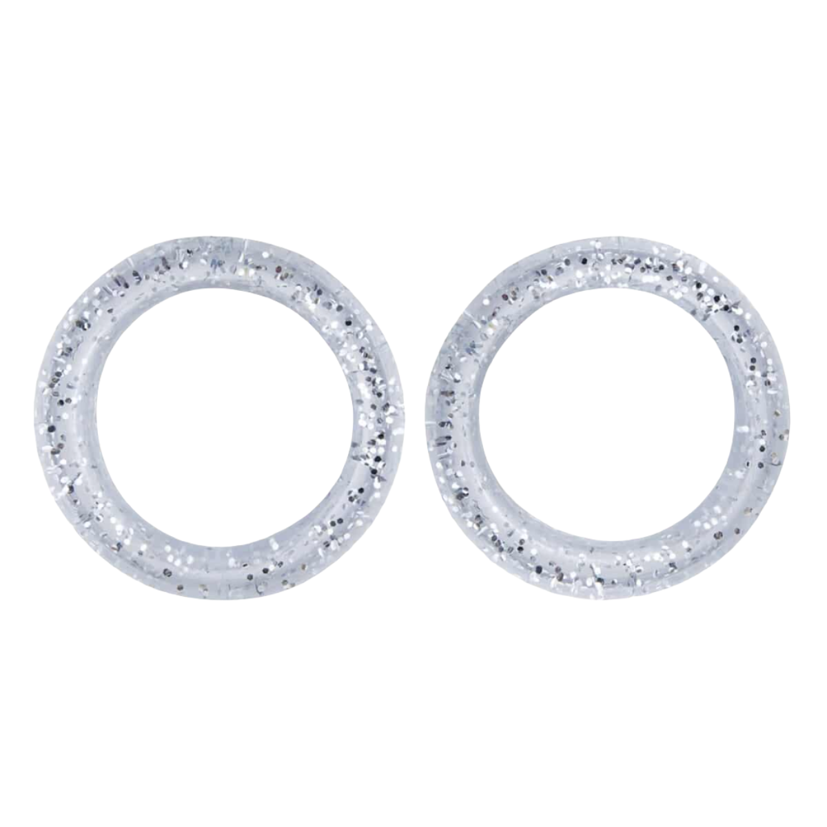 Pack of 2 Premium Scissor Finger Ring Inserts in Clear Sparkles by PetStore.Direct