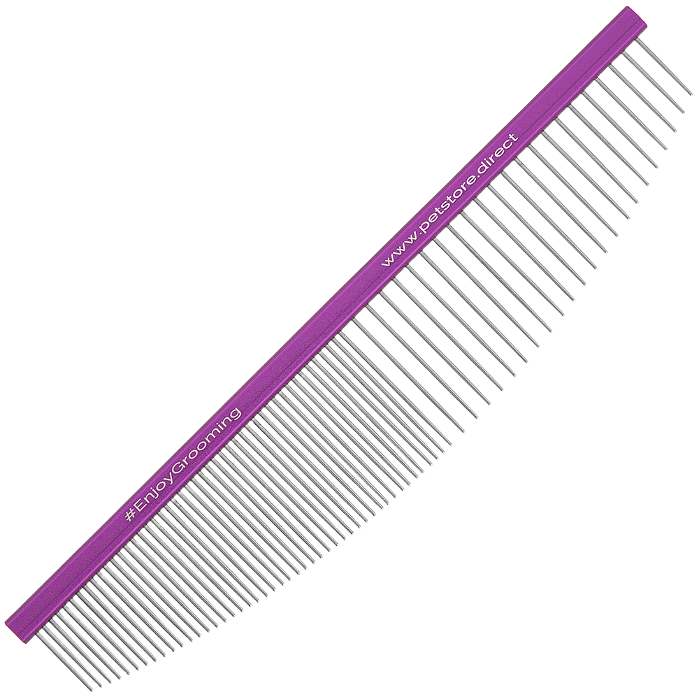 6.5" 50/50 Purple Half-Moon Comb by PetStore.Direct