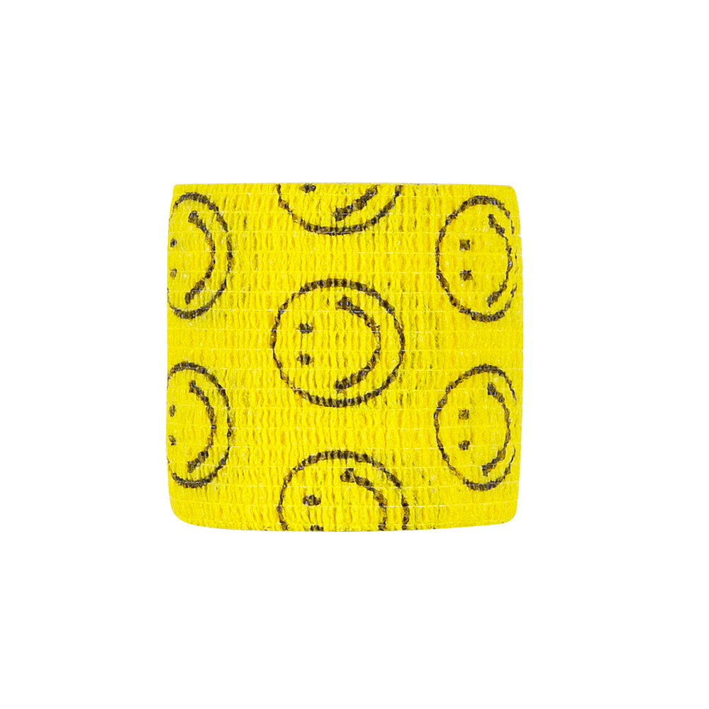 2" Yellow Smiley Vet Wrap by PetStore.Direct