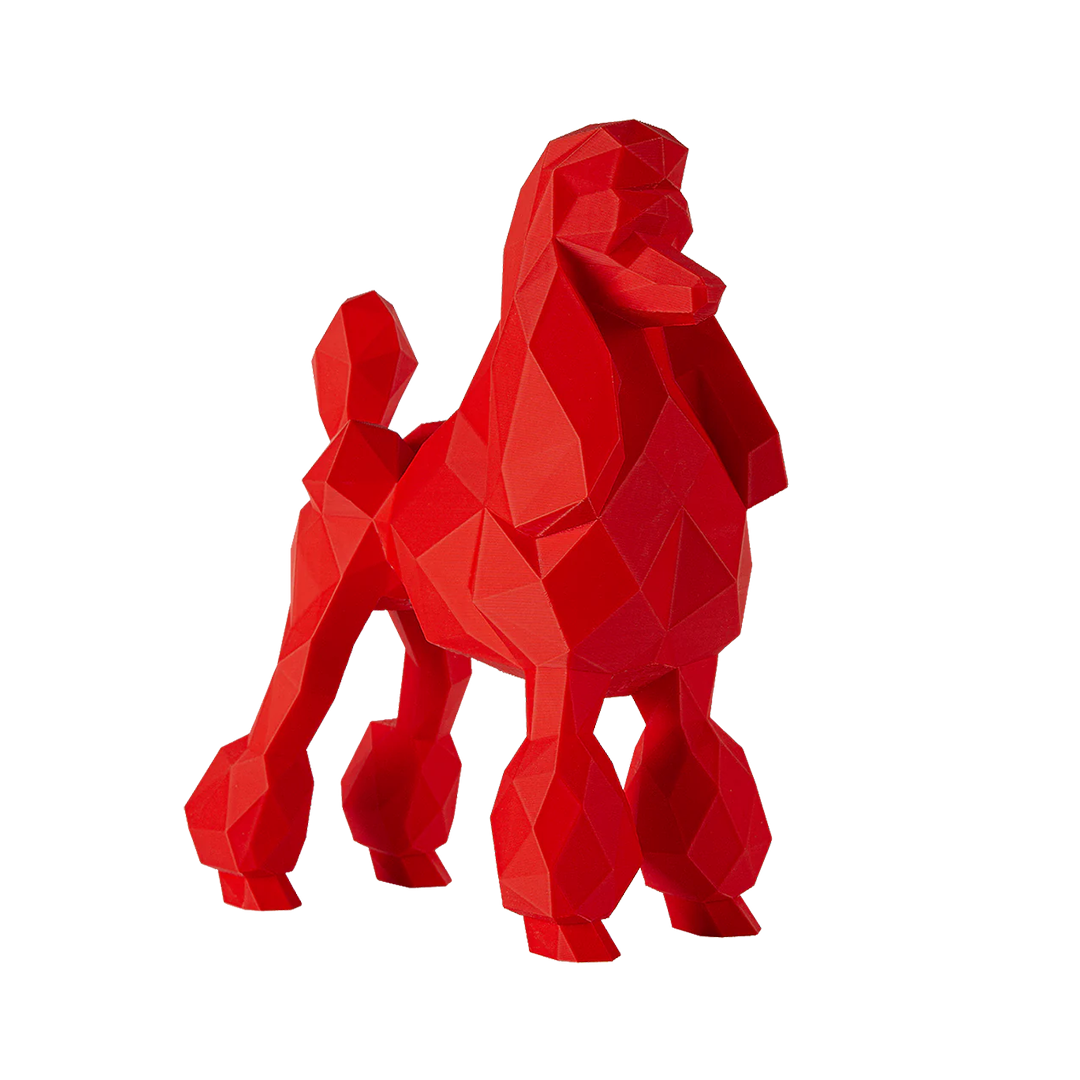 Poodle Business Card Holder Red by Kumpe3D