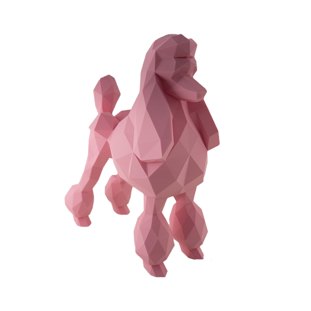 Poodle Business Card Holder Pink by Kumpe3D