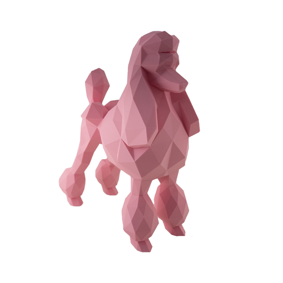 Poodle Business Card Holder Pink by Kumpe3D