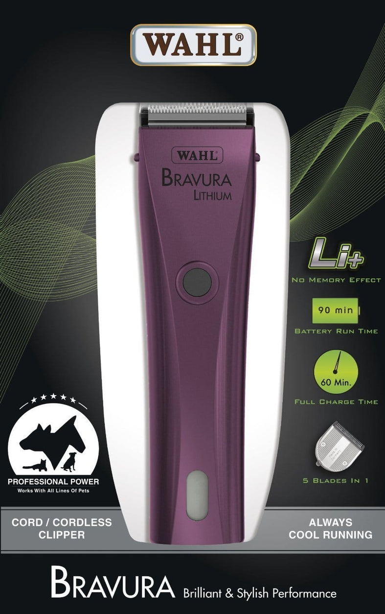 Bravura Lithium Cordless Clipper Purple by Wahl