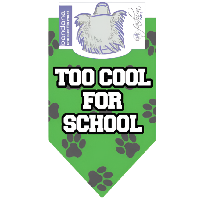 Too Cool For School Bandana by Dog Fashion Living