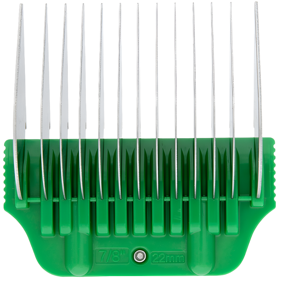 #C 7/8″ Green Wide Snap on Comb by PetStore.Direct