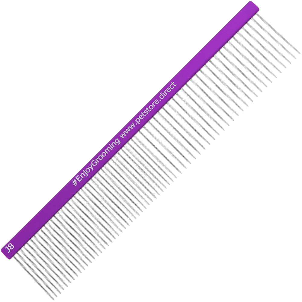 7.5" 50/50 Purple Grayhound Comb by PetStore.Direct