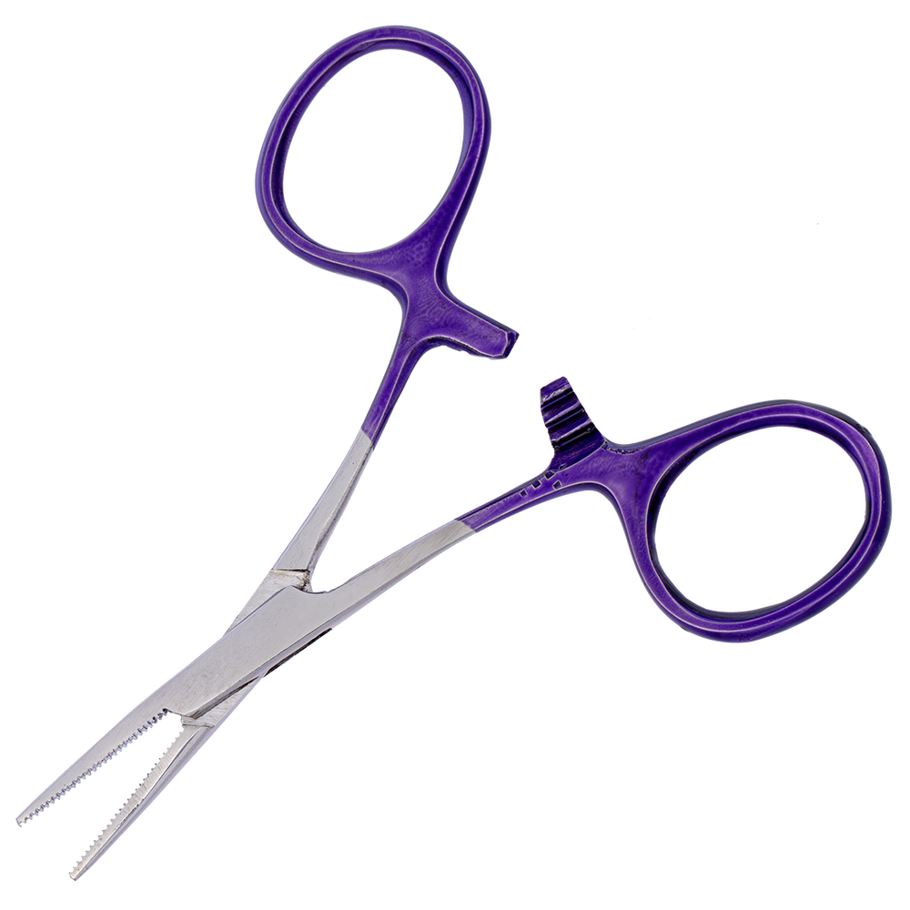 3.5" Straight Hemostat with Purple Handles 707S by Aaronco