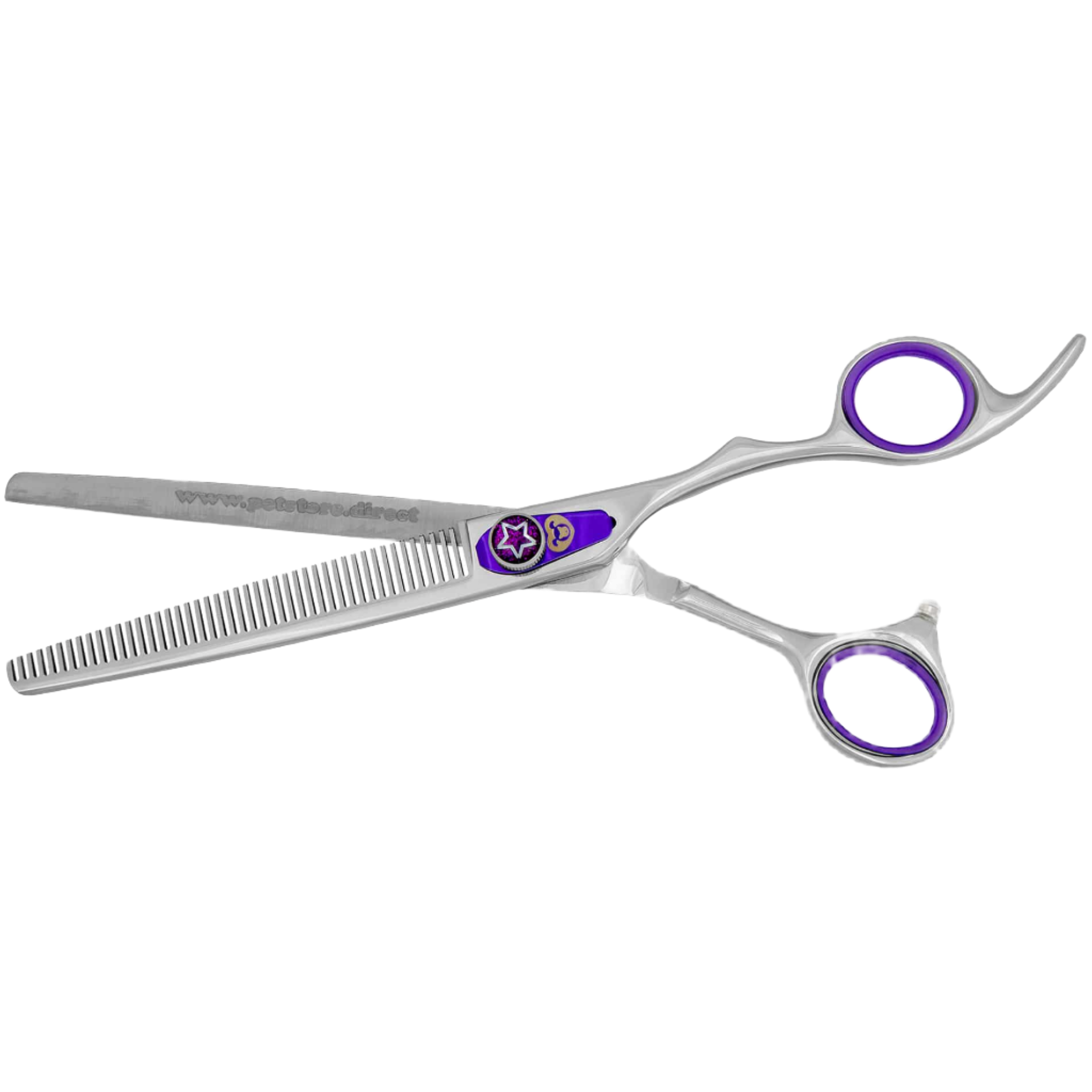 Purple 4 Grooming Shear Set in a Case by PetStore.Direct