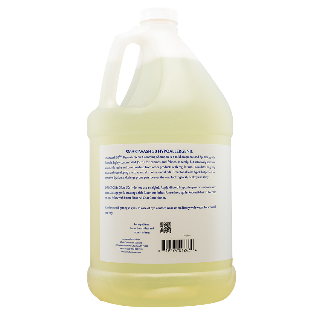 Chris Christensen Smart Wash50 Hypo Allergenic Shampoo Gallon