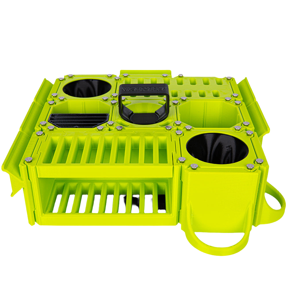 Custom Cube Tool Caddy Lime Green by Vanity Fur