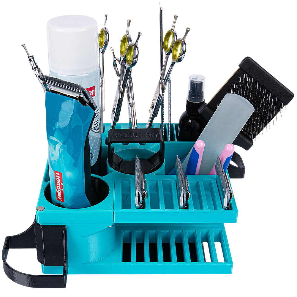 Mini Cube Tool Caddy Cyan by Vanity Fur