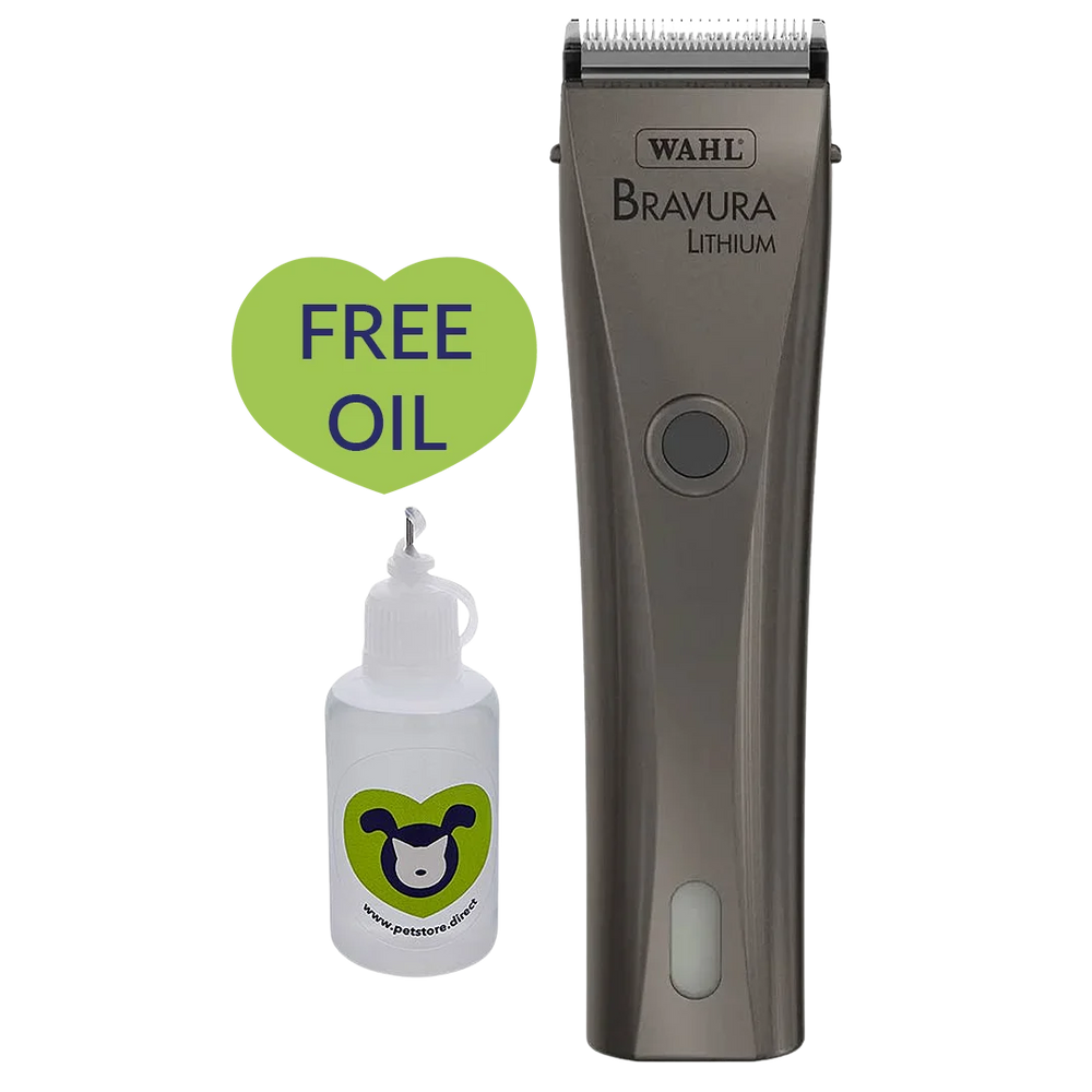 Bravura Lithium Cordless Clipper Gun Metal + Free Oil by Wahl