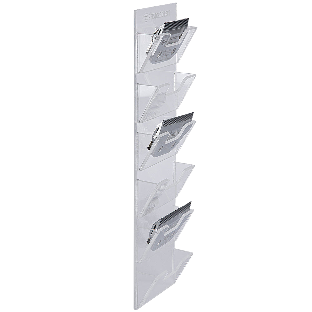 Wall Wide 6 Blades Holder Clear by PetStore.Direct