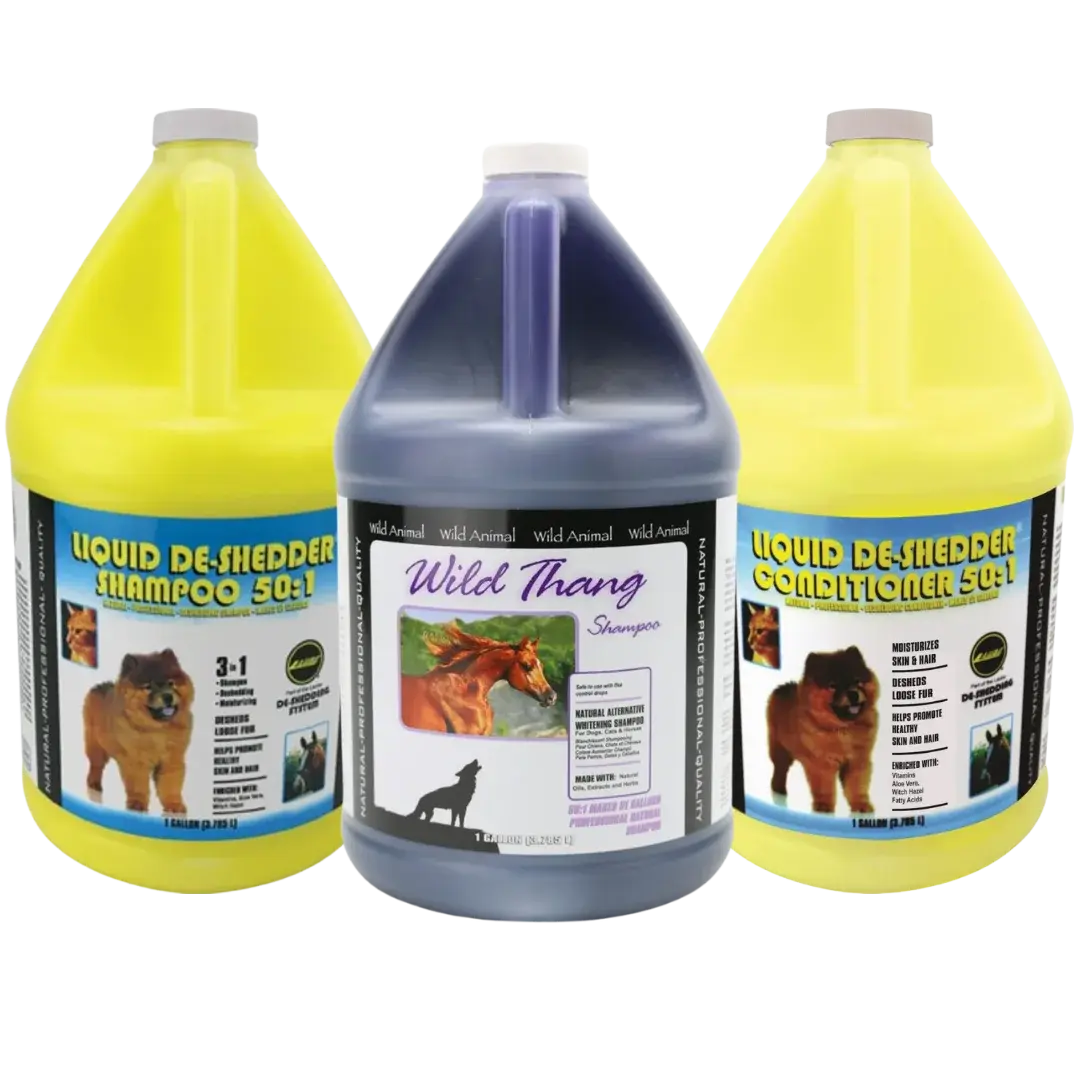 Three Shampoo and Conditioner Set Gallon by Wild Animal