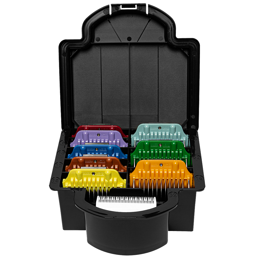 8 Colored Combs Set in Box with #30W Blade by Zolitta